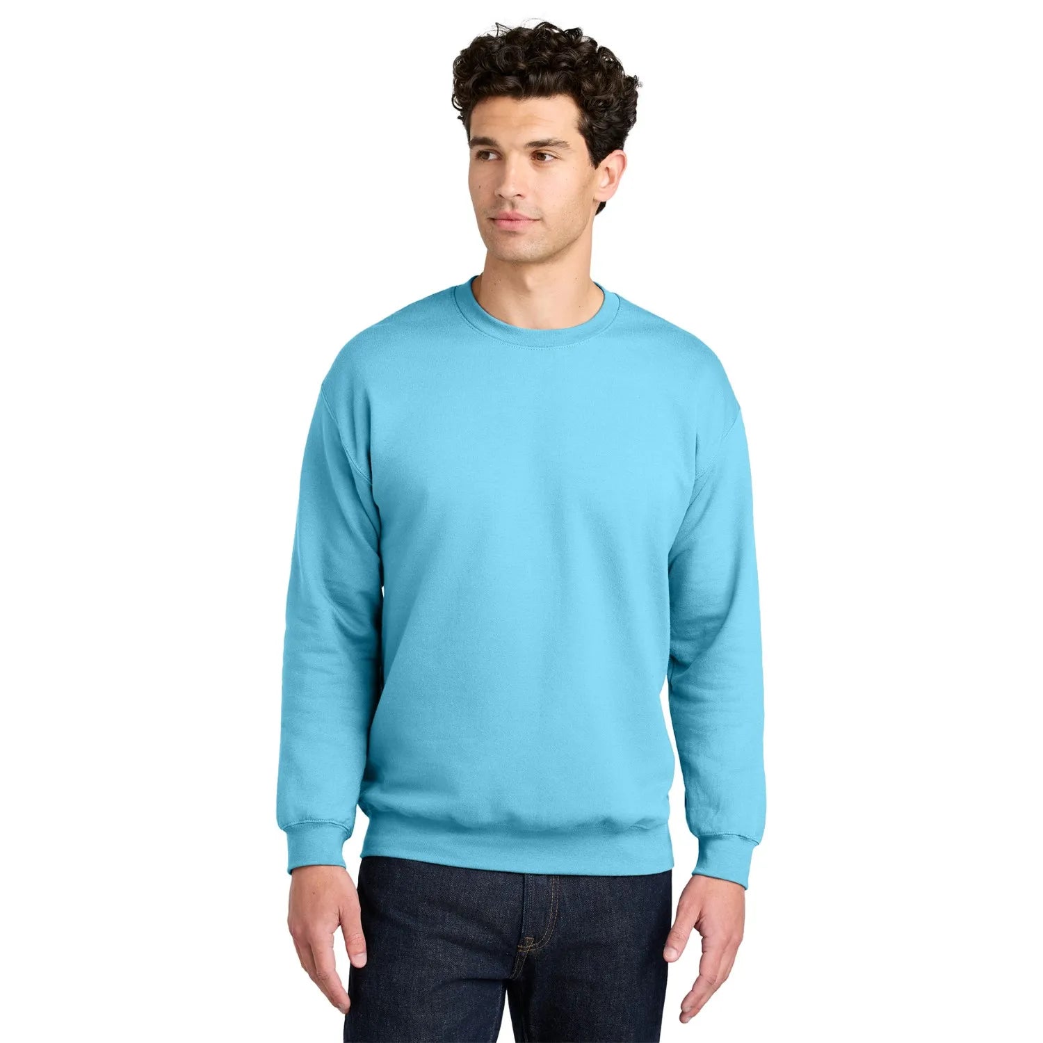 Gildan Softstyle Crewneck Sweatshirt Decorated - Sky Blue