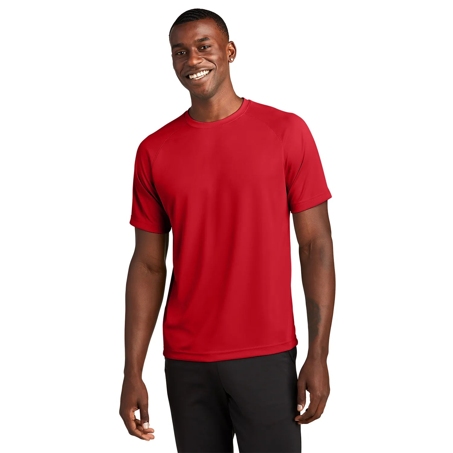 Sport-Tek Dry Zone Short Sleeve Raglan T-Shirt Decorated - True Red