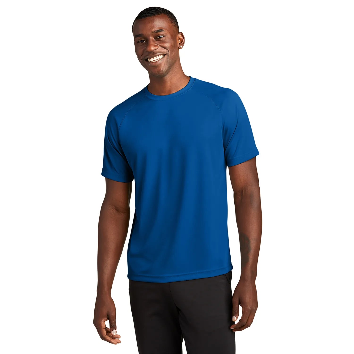 Sport-Tek Dry Zone Short Sleeve Raglan T-Shirt Decorated - True Royal Blue
