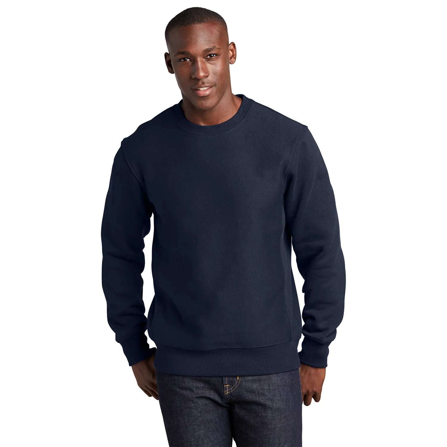 Sport-Tek Super Heavyweight Crewneck Sweatshirt Decorated - True Navy Blue