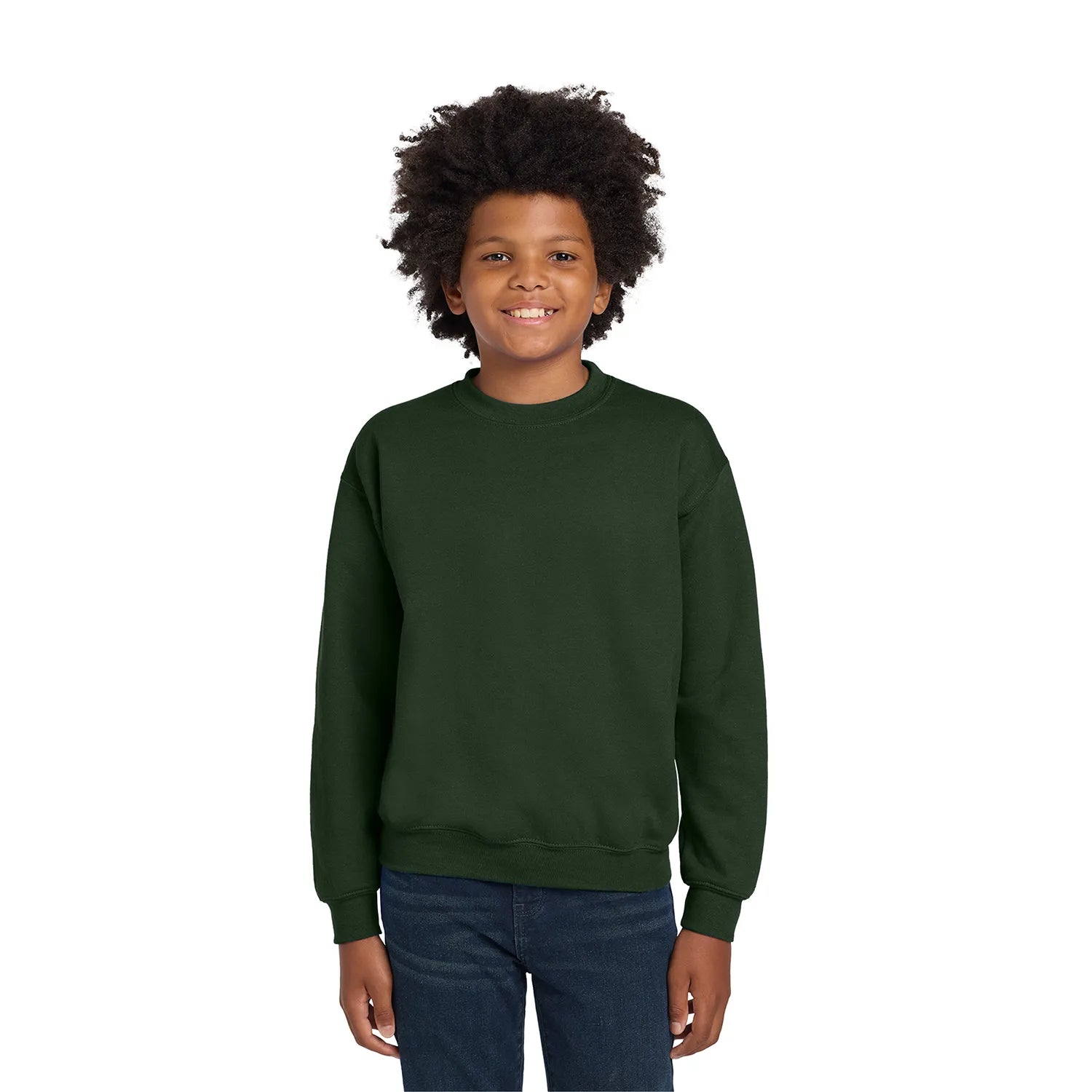 Gildan Gildan - Youth Heavy Blend Crewneck Sweatshirt - Forest Green (PMS 5535C)