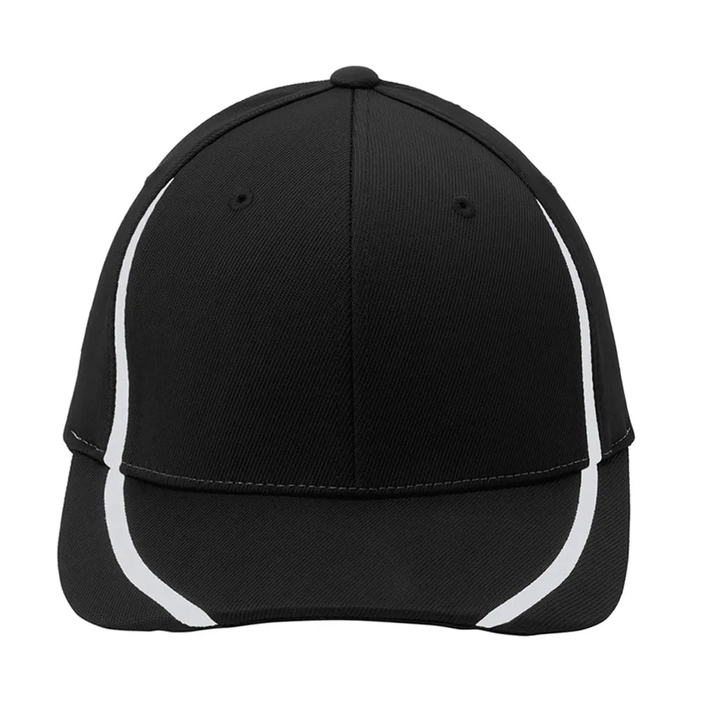 Sport-Tek Flexfit Performance Colorblock Embroidered Cap - Black/White