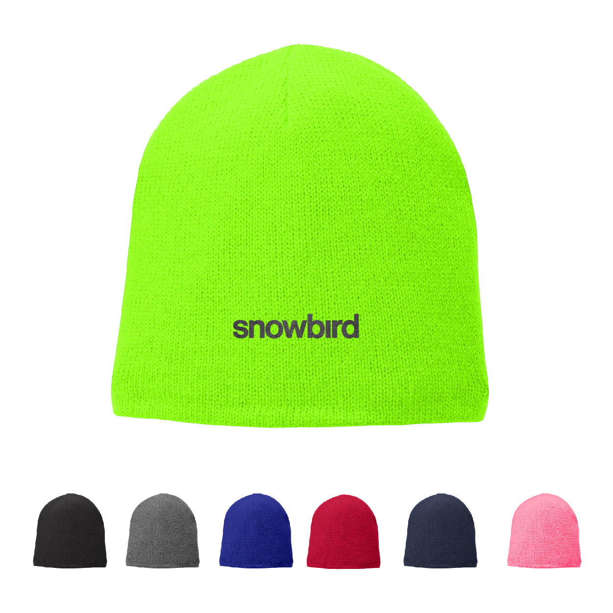 Port & Company Fleece-Lined Beanie Embroidered Cap - White