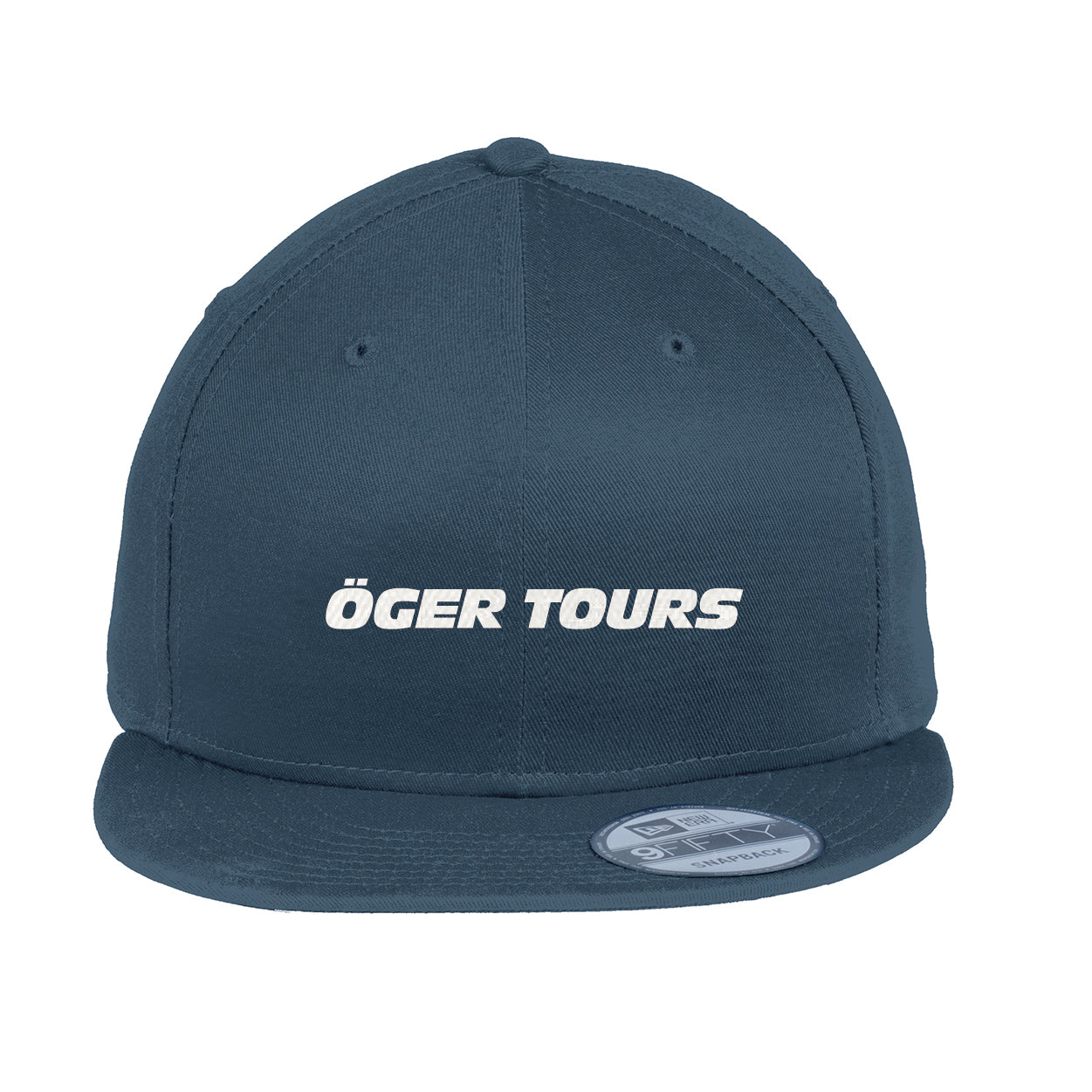 New Era - Flat Bill Snapback Embroidered Cap - White