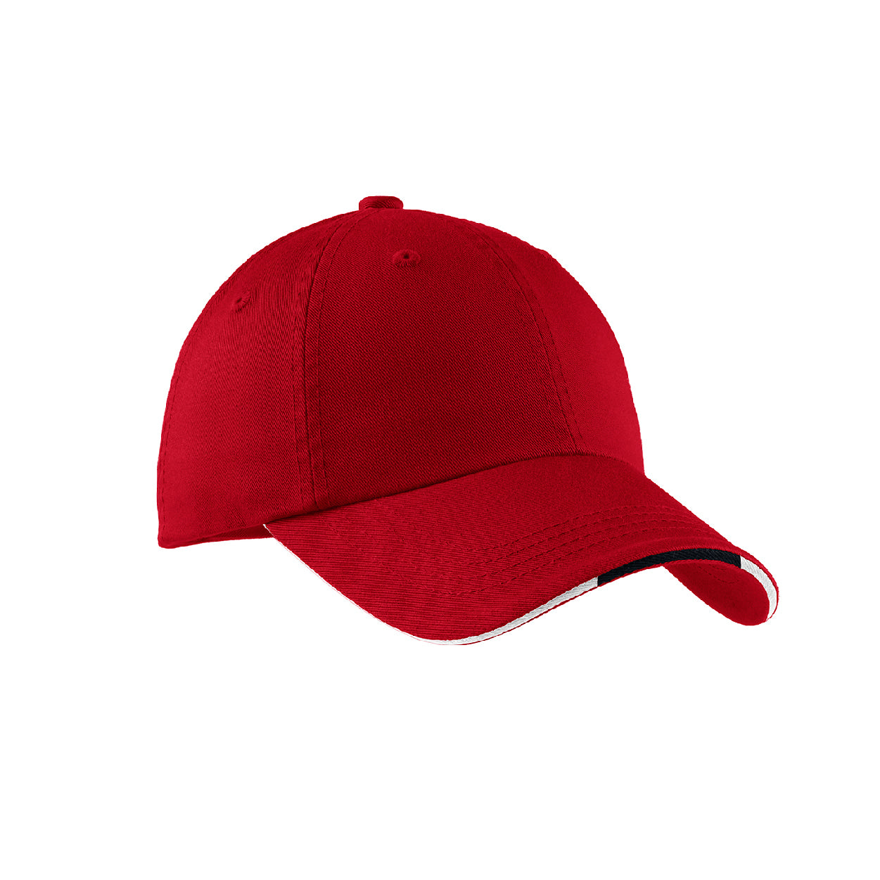 Port Authority Sandwich Bill Embroidered Cap with Striped Closure