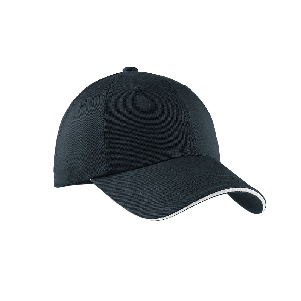 Port Authority Sandwich Bill Embroidered Cap with Striped Closure