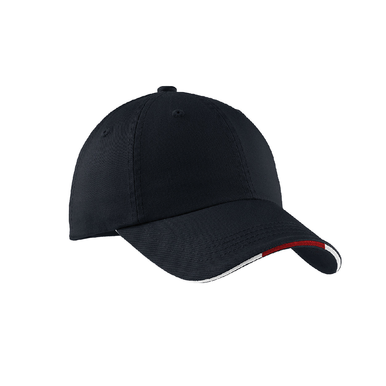 Port Authority Sandwich Bill Embroidered Cap with Striped Closure