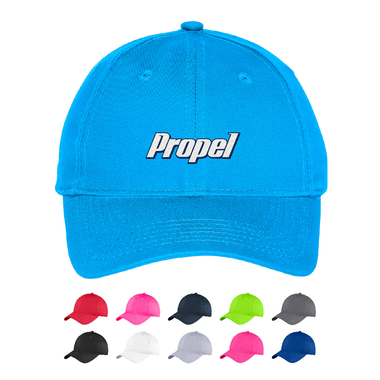 Port & Company Youth Six-Panel Unstructured Twill Embroidered Cap - White