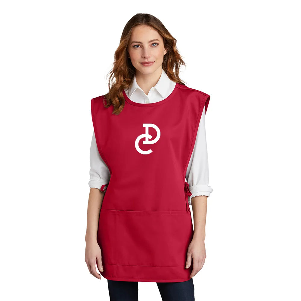 Port Authority Easy Care Cobbler Apron with Stain Release Decorated - Red