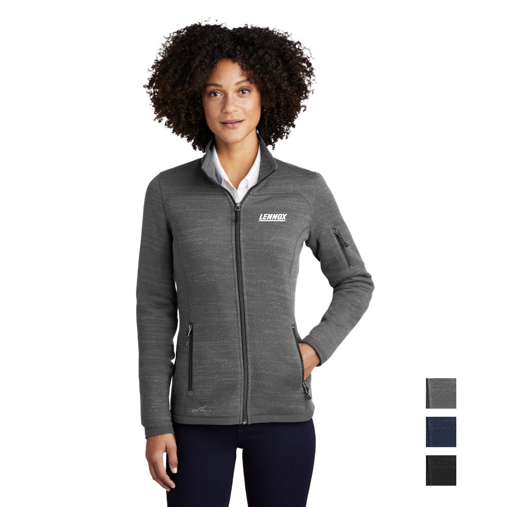 Eddie Bauer Women's Sweater Embroidered Fleece Full-Zip