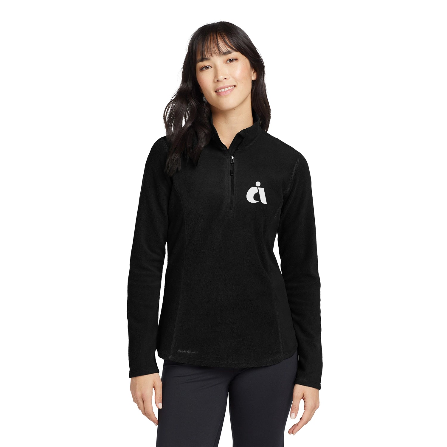 Eddie Bauer Women's 1/2Zip Microfleece Embroidered Jacket