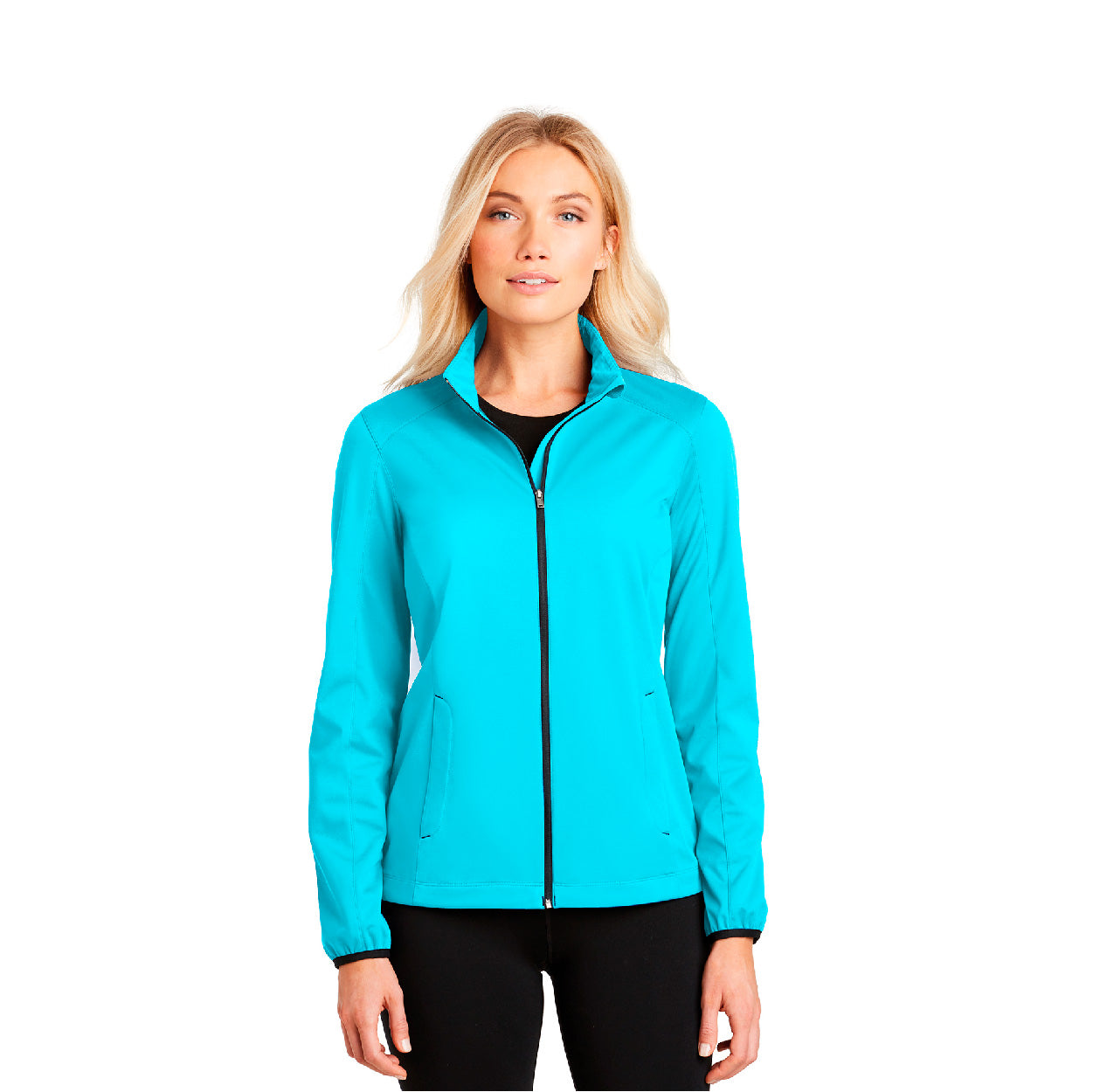 Port Authority Women's Active Soft Shell Embroidered Jacket - Grey Steel (PMS 7540C)