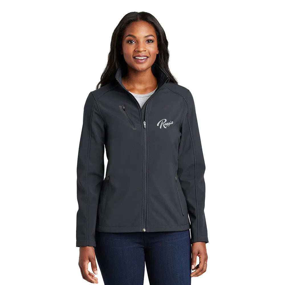 Port Authority Women's Welded Soft Shell Embroidered Jacket - Battleship Grey (PMS 7540 C)