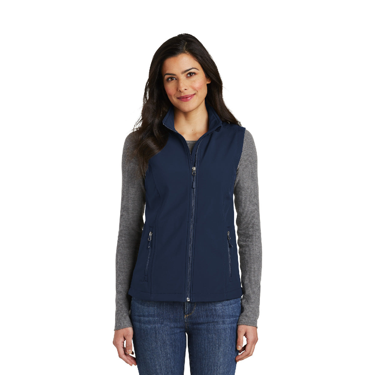 Port Authority Women's Core Soft Shell Embroidered Vest - Dress Blue Navy (PMS 533C)