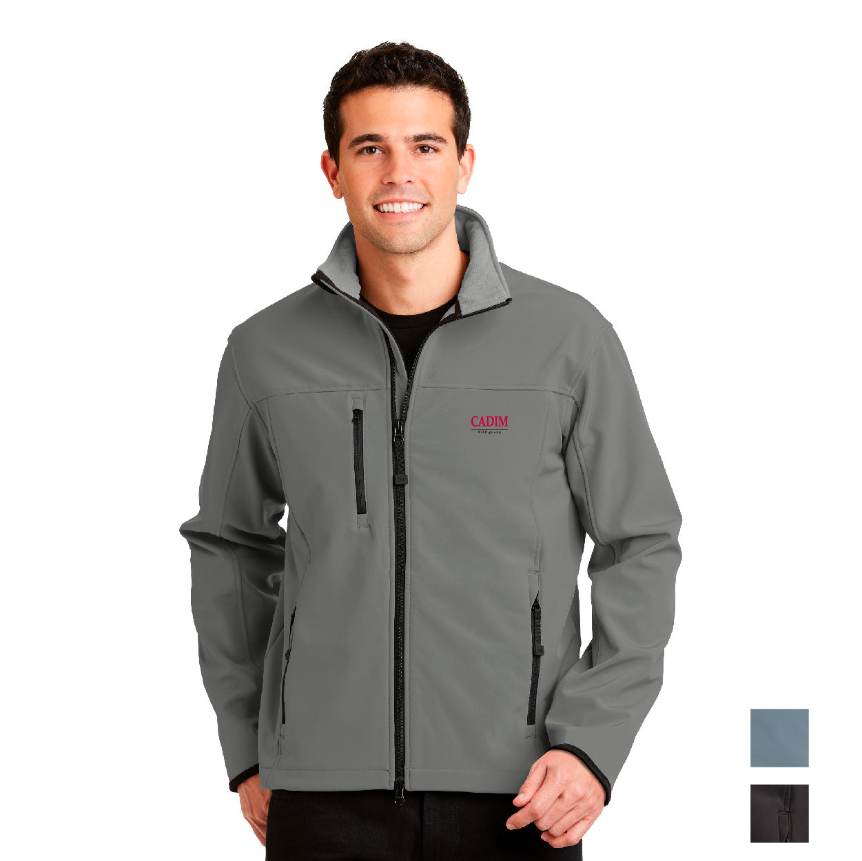 Port Authority Glacier Soft Shell Embroidered Jacket - Atlantic Blue/Chrome Black