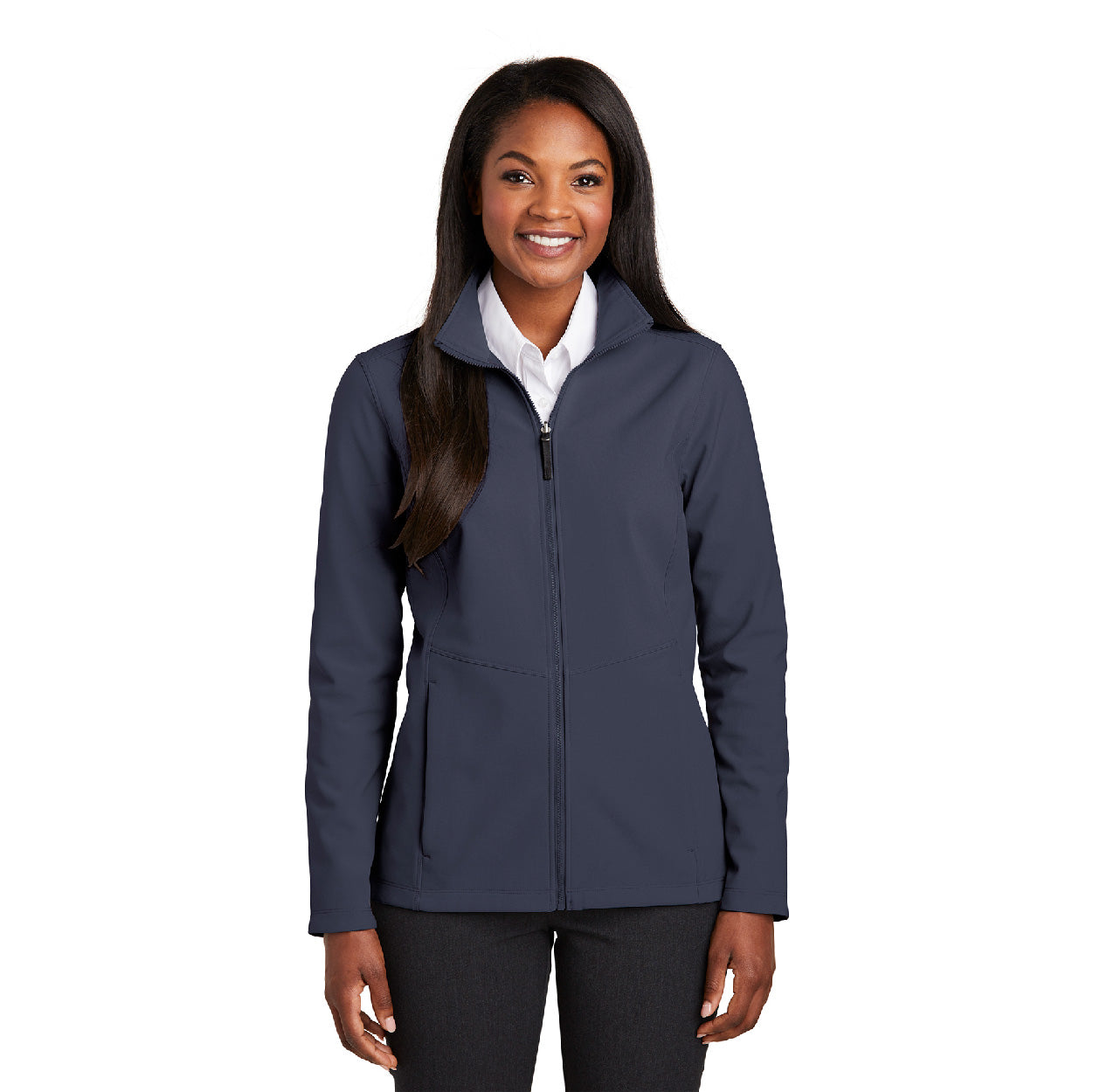 Port Authority Women's Collective Soft Shell Embroidered Jacket - River Blue Navy (PMS 533C)