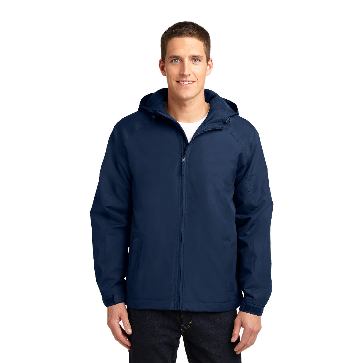 Port Authority Hooded Charger Embroidered Jacket - True Navy Blue (PMS 533C)