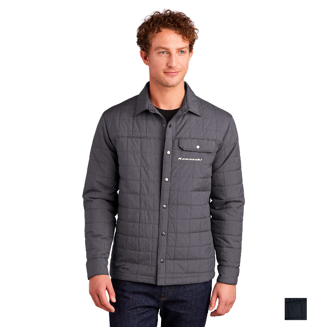 Eddie Bauer Embroidered Shirt Jac - Black (PMS BLACK C)