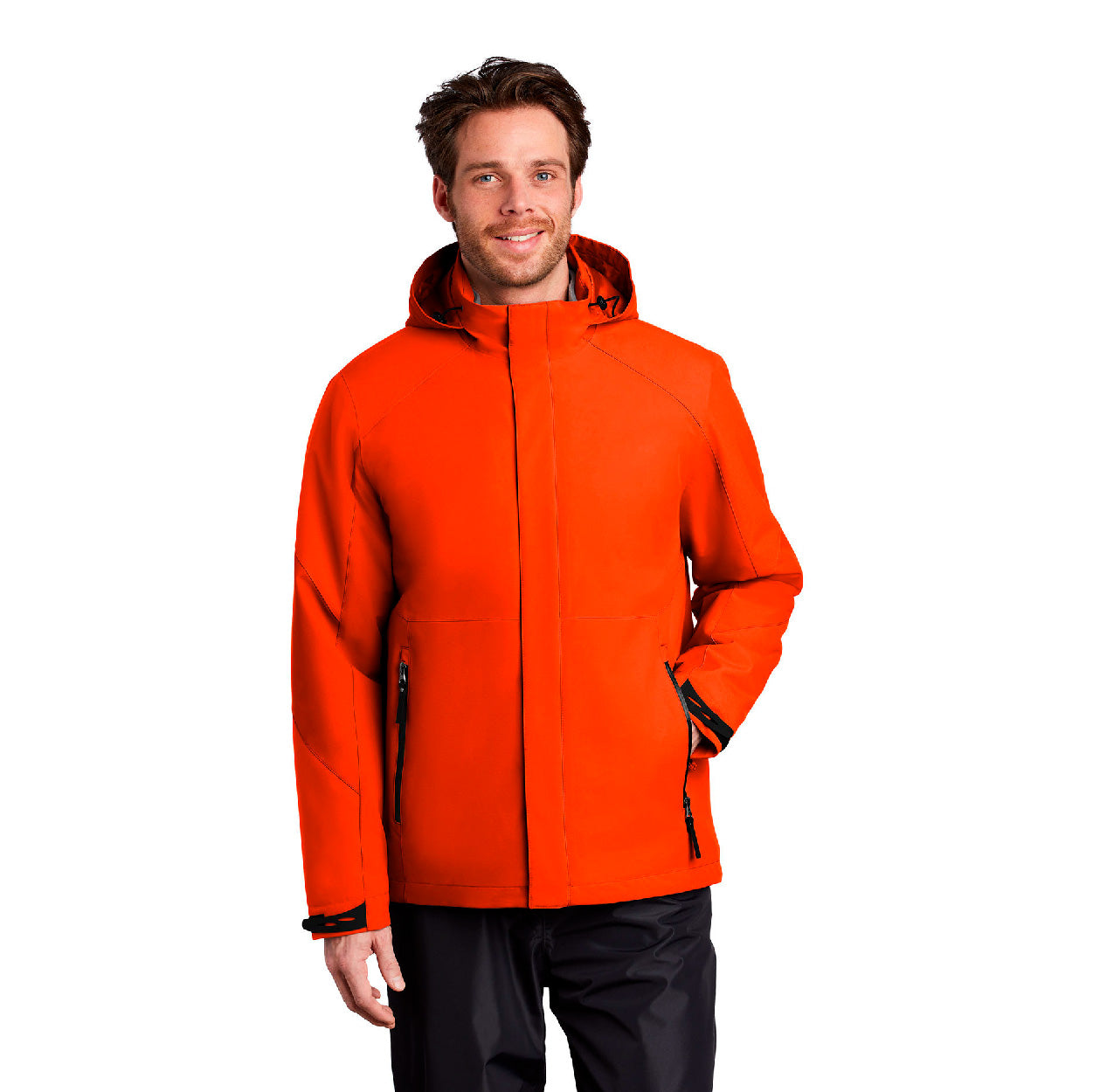 Port Authority Insulated Waterproof Tech Embroidered Jacket - Fire Orange (PMS 7626C)