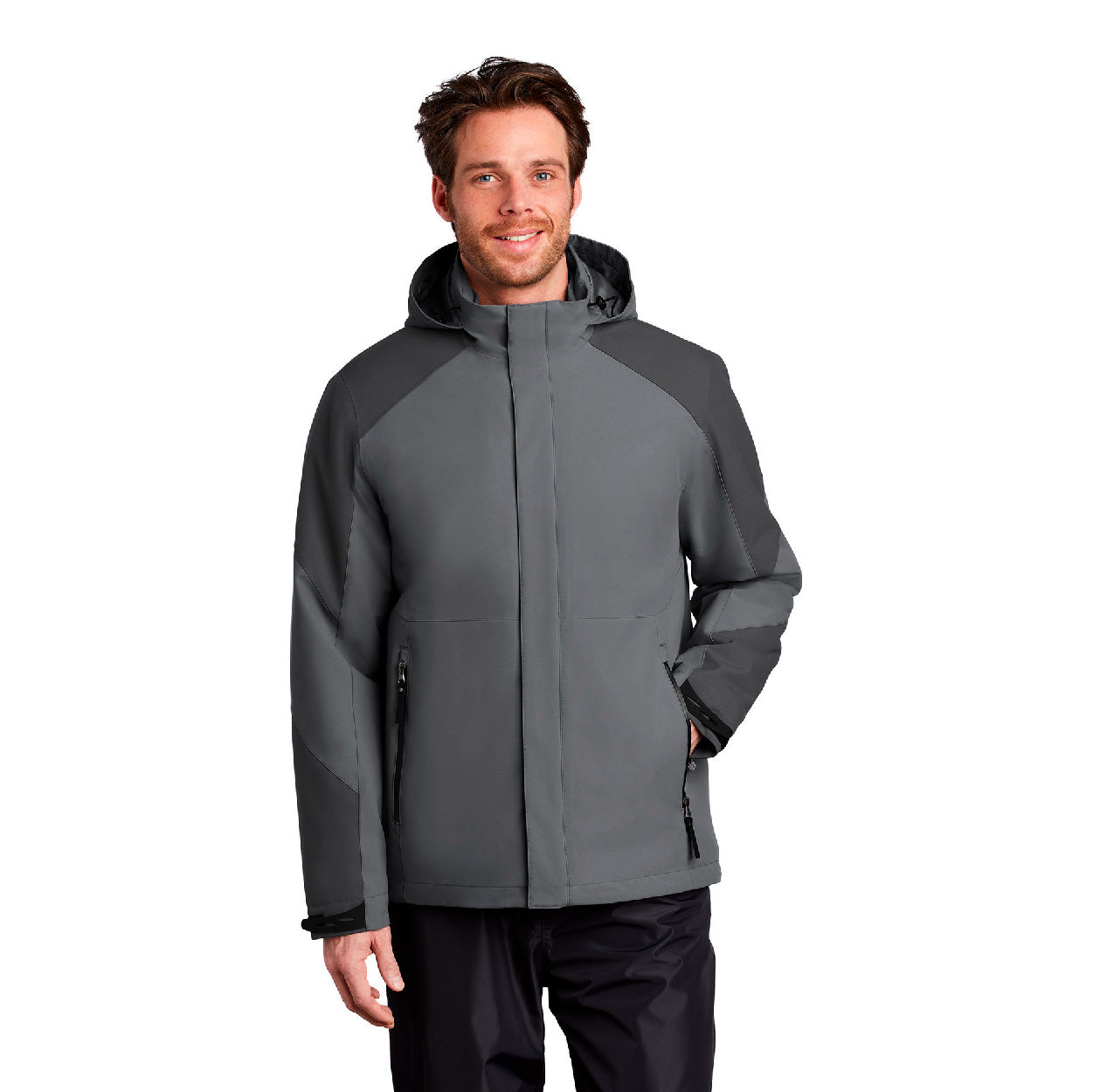 Port Authority Insulated Waterproof Tech Embroidered Jacket - Shadow Grey/Storm Grey (PMS COOL GREY 10 C)