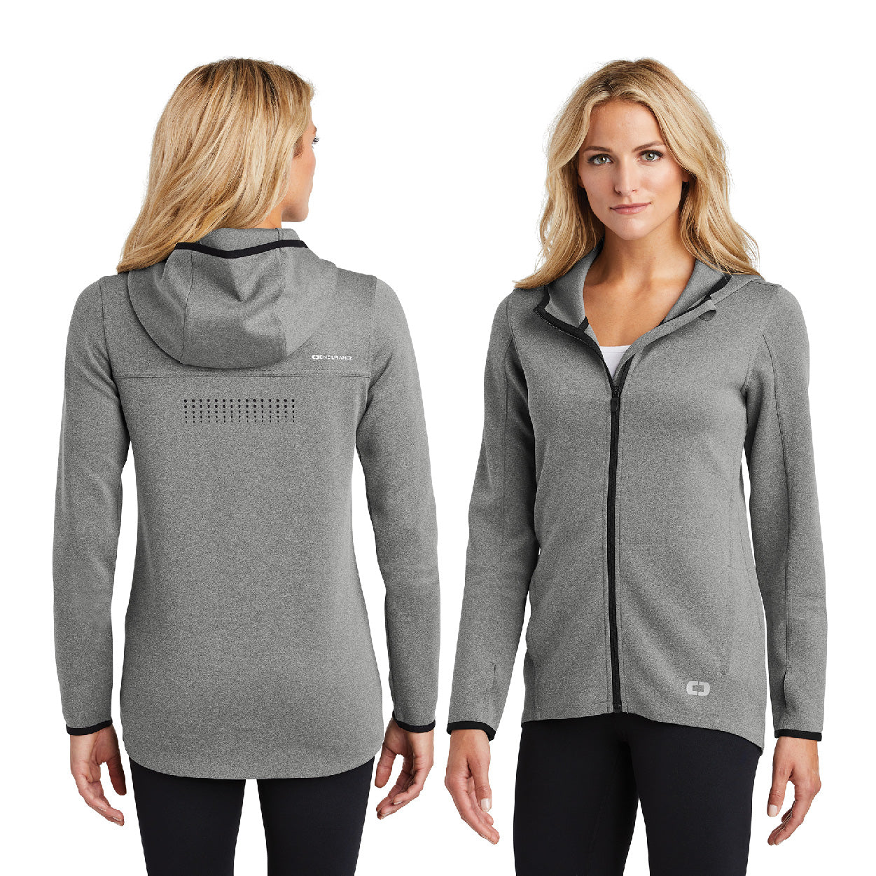 OGIO Women's Stealth Full-Zip Embroidered Jacket - Heather Grey (PMS COOL GRAY 9C)