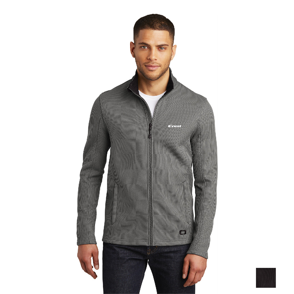 OGIO Grit Fleece Embroidered Jacket - Blacktop (PMS BLACK C )