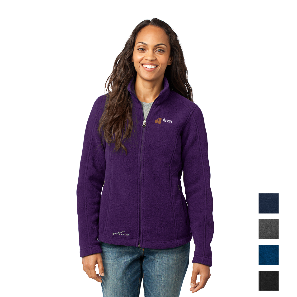 Eddie Bauer Women's Full-Zip Fleece Embroidered Jacket