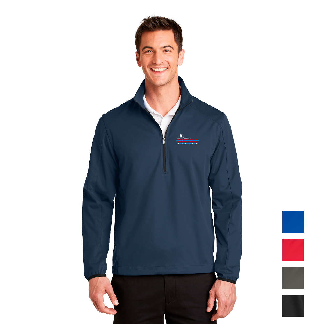 Port Authority Active 1/2-Zip Soft Shell Embroidered Jacket