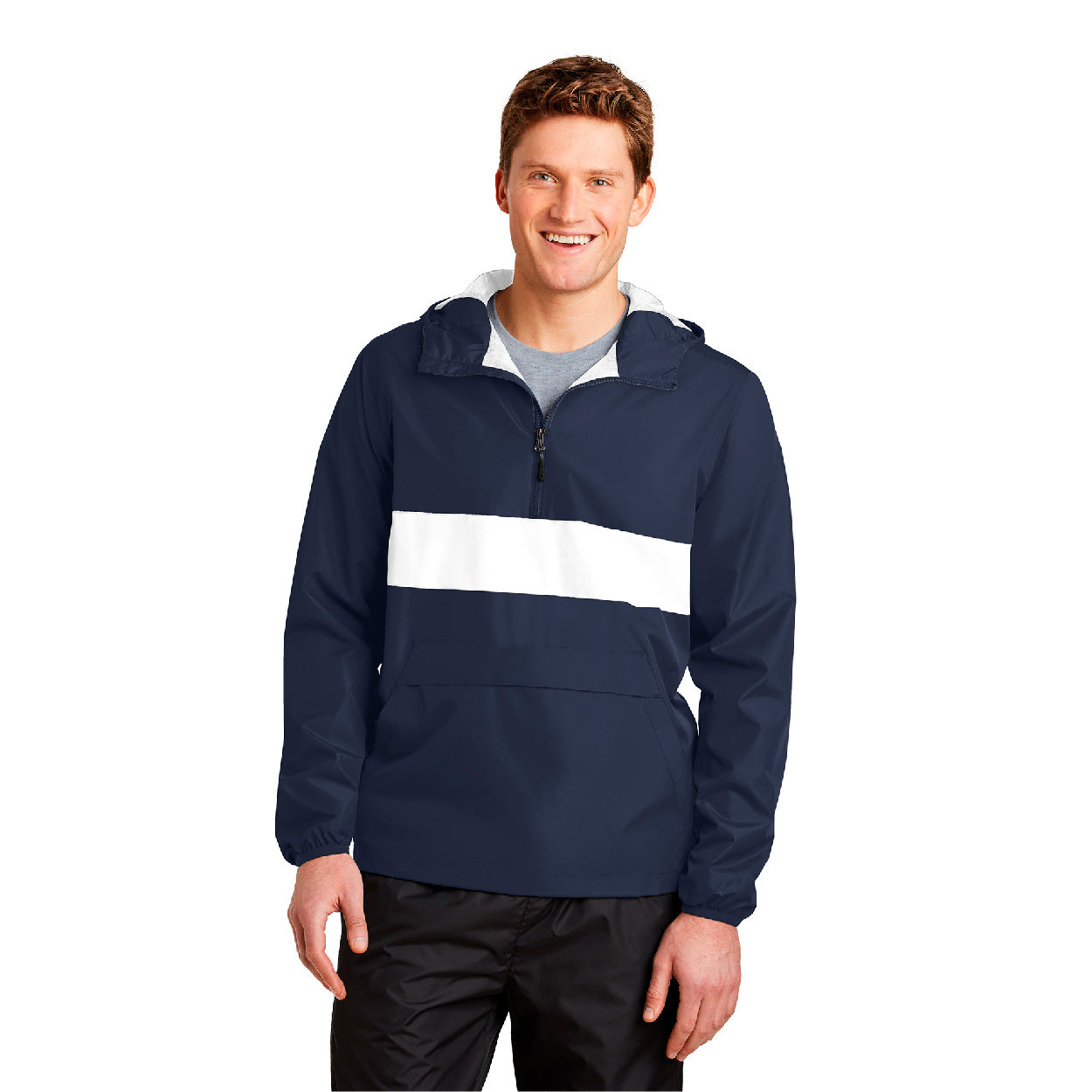 Sport-Tek Zipped Pocket Anorak Embroidered