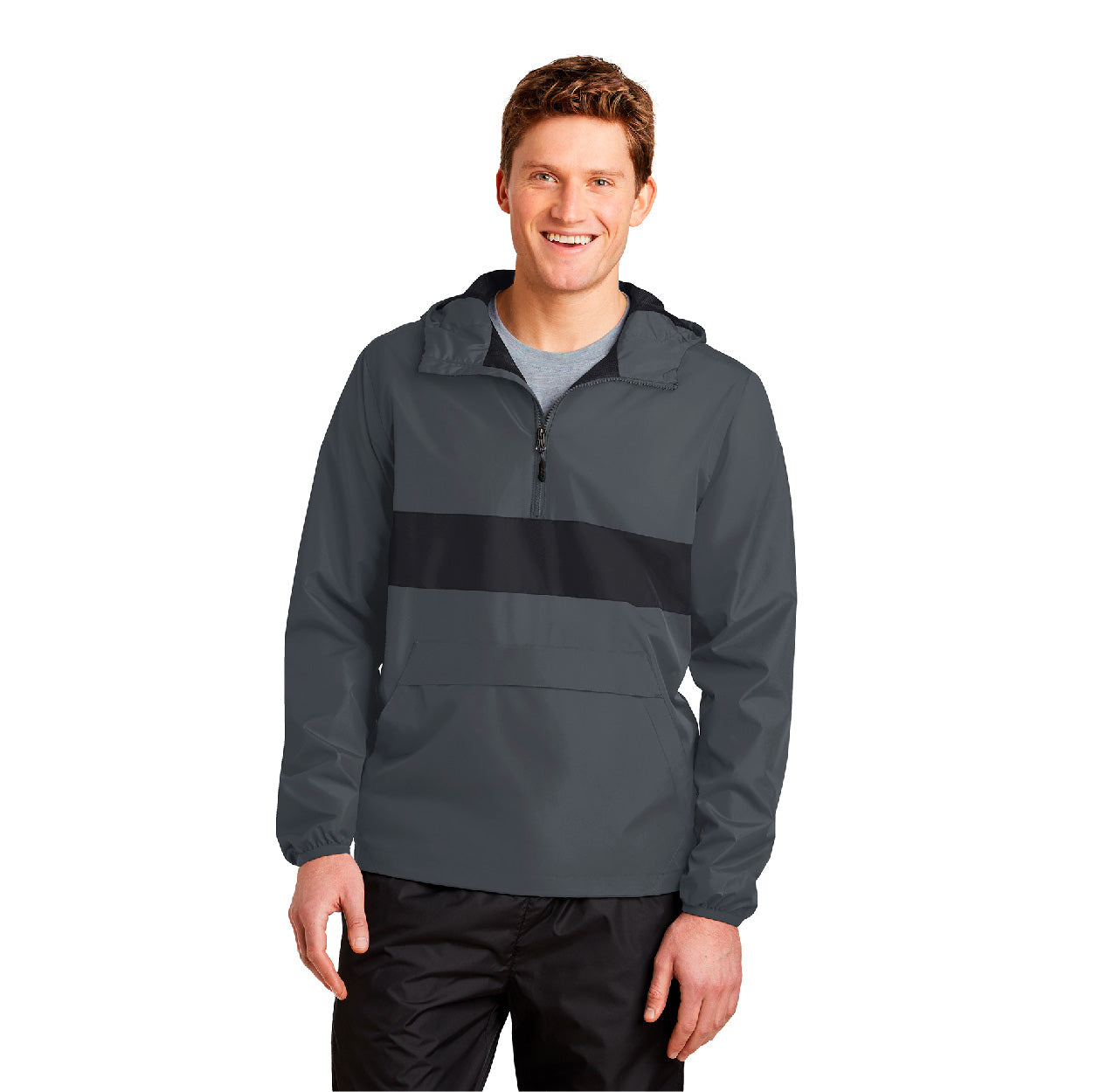 Sport-Tek Zipped Pocket Anorak Embroidered