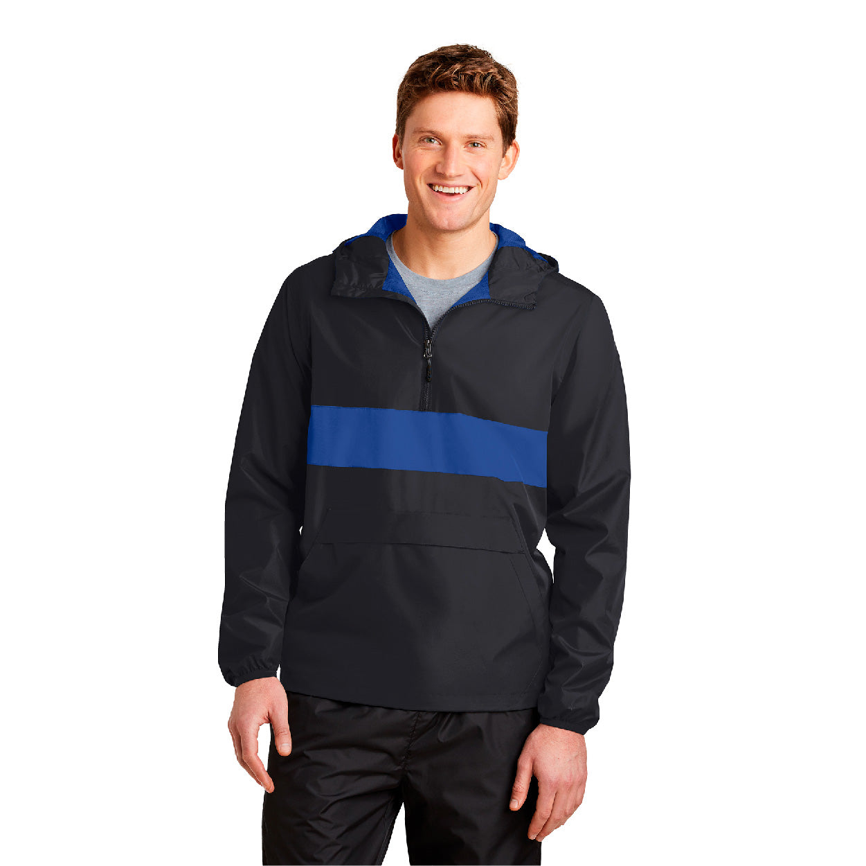 Sport-Tek Zipped Pocket Anorak Embroidered