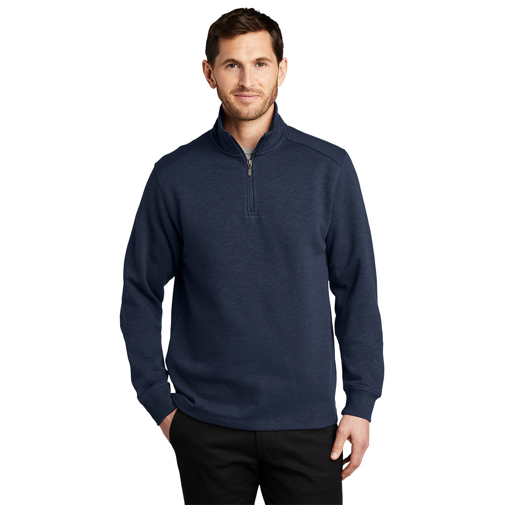 Port Authority Slub Fleece Embroidered 1/4-Zip Pullover
