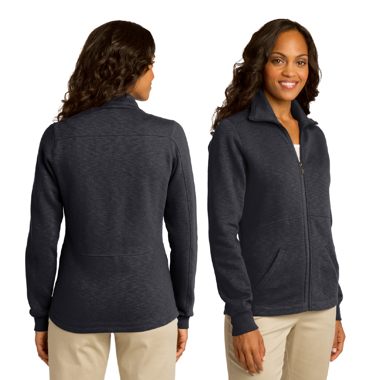 Port Authority Women's Slub Fleece Full-Zip Embroidered Jacket