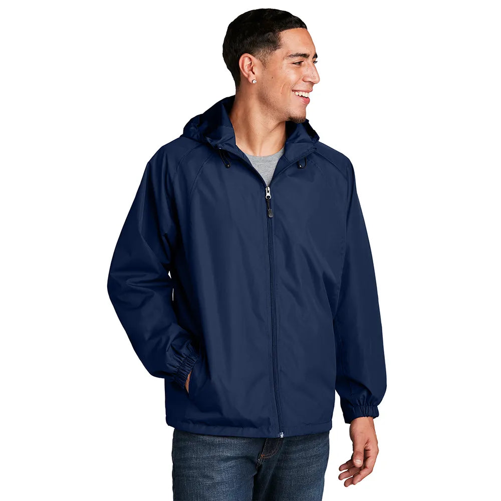 Sport-Tek Hooded Raglan Embroidered Jacket Decorated - True Navy Blue