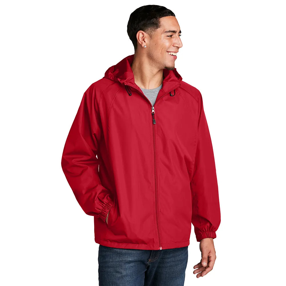 Sport-Tek Hooded Raglan Embroidered Jacket Decorated - True Red
