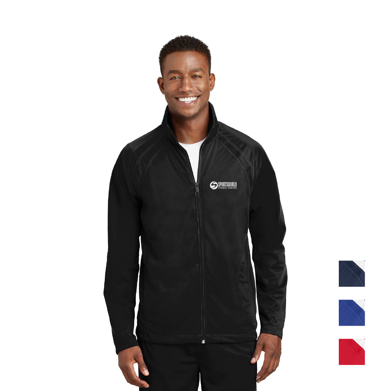 Sport-Tek Tricot Track Embroidered Jacket Decorated - Black/Black