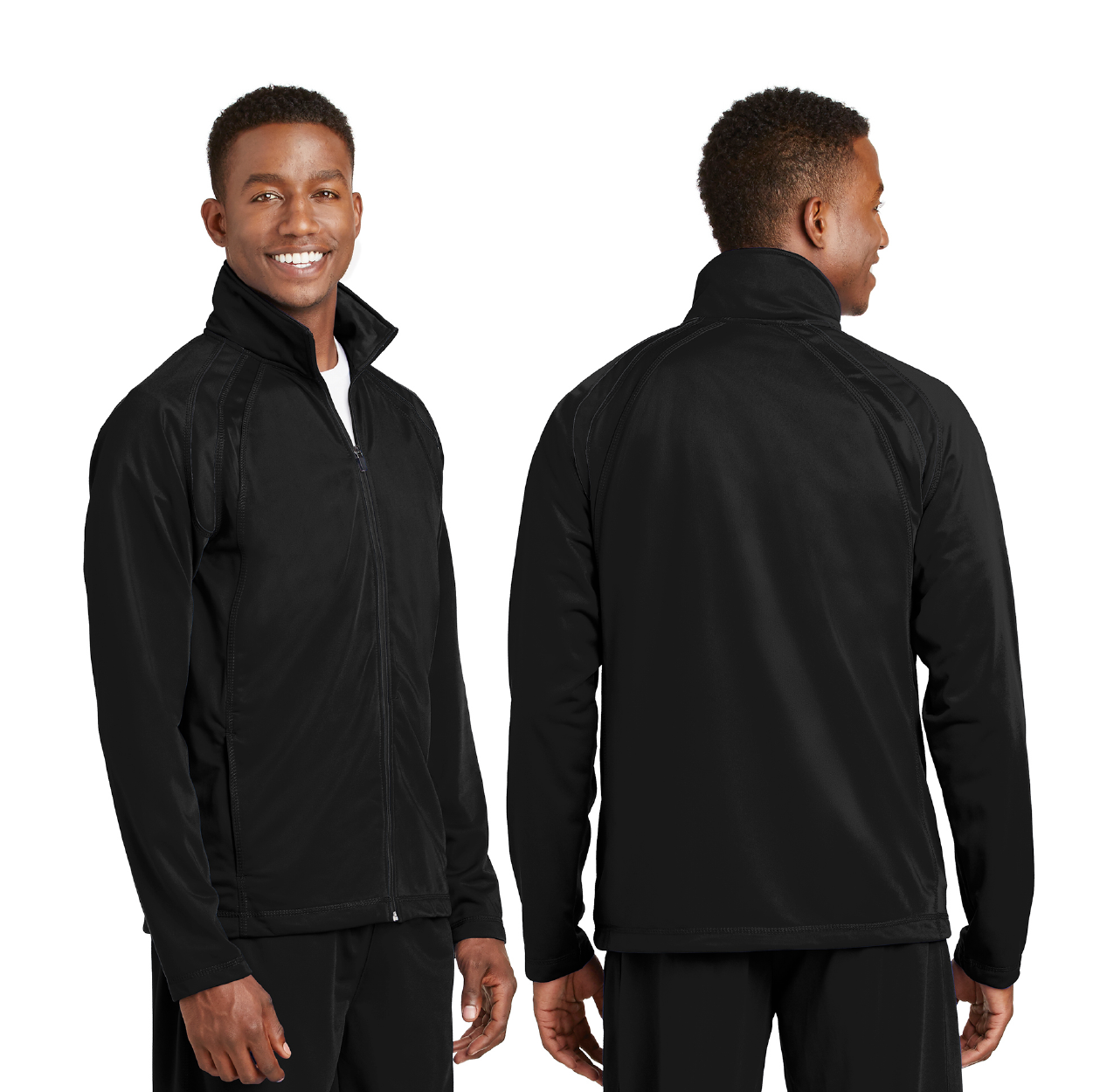 Sport-Tek Tricot Track Embroidered Jacket Decorated - True Navy Blue/White