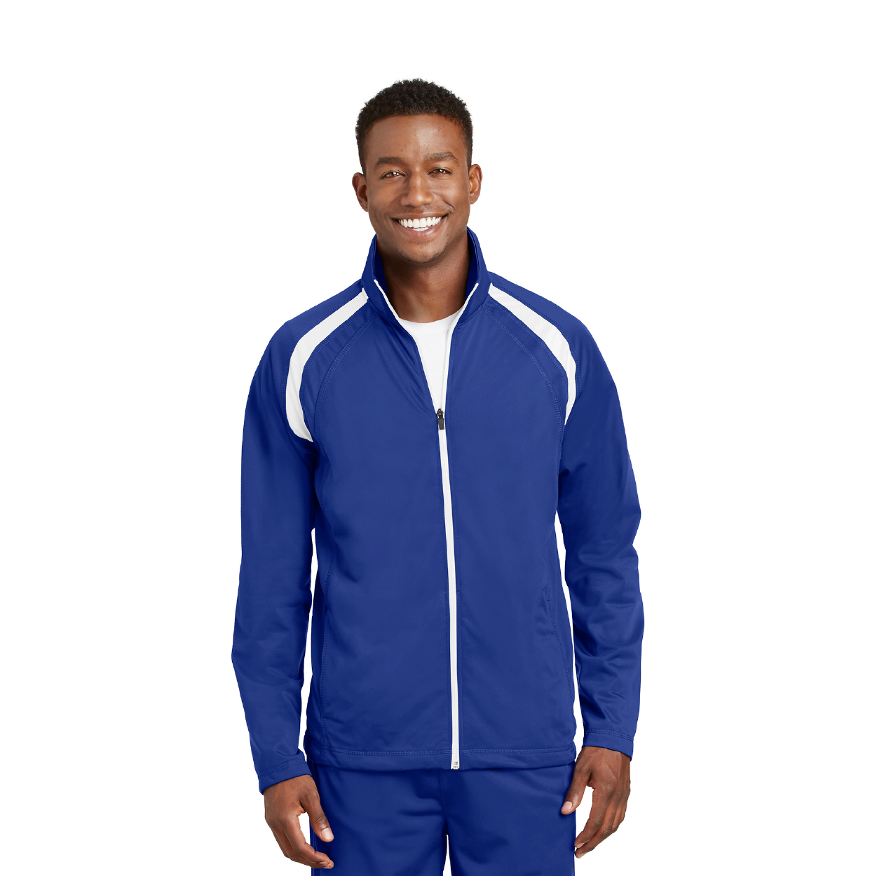 Sport-Tek Tricot Track Embroidered Jacket Decorated - True Red/White