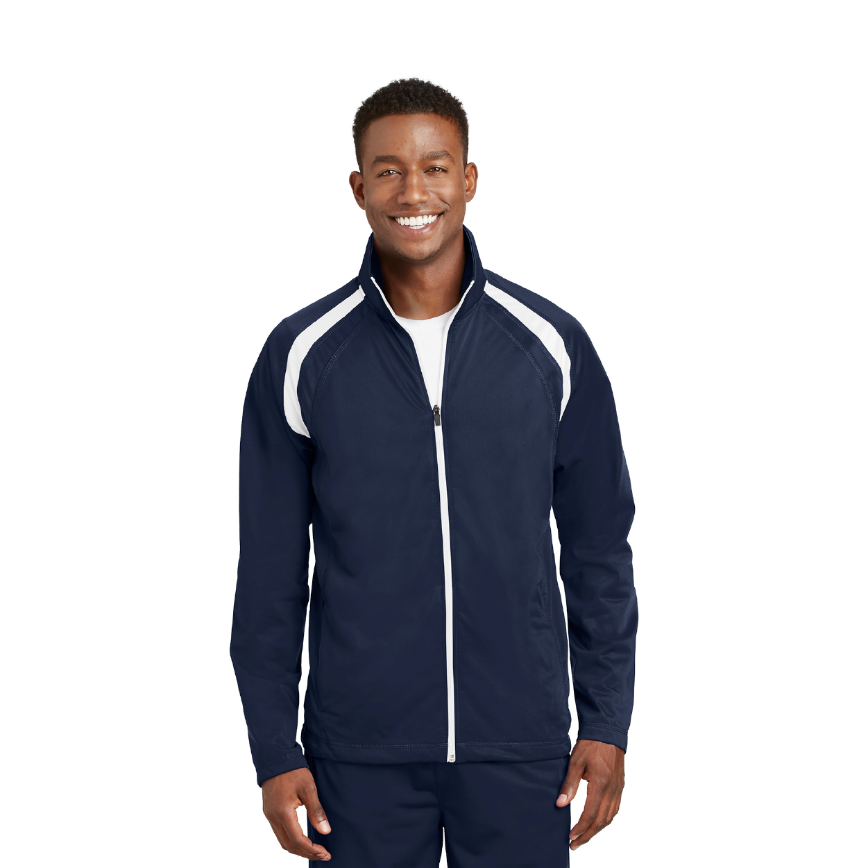 Sport-Tek Tricot Track Embroidered Jacket Decorated - True Royal Blue/White