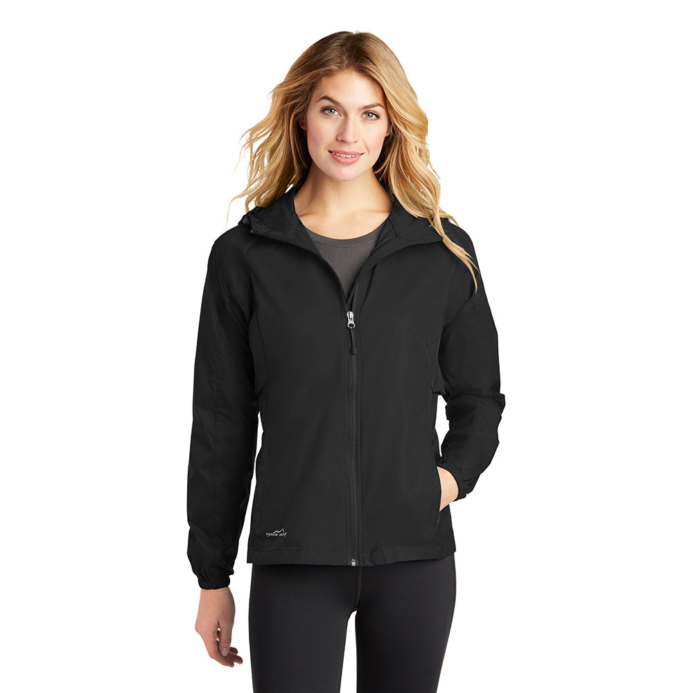 Eddie Bauer Women's Packable Wind Embroidered Jacket - Black