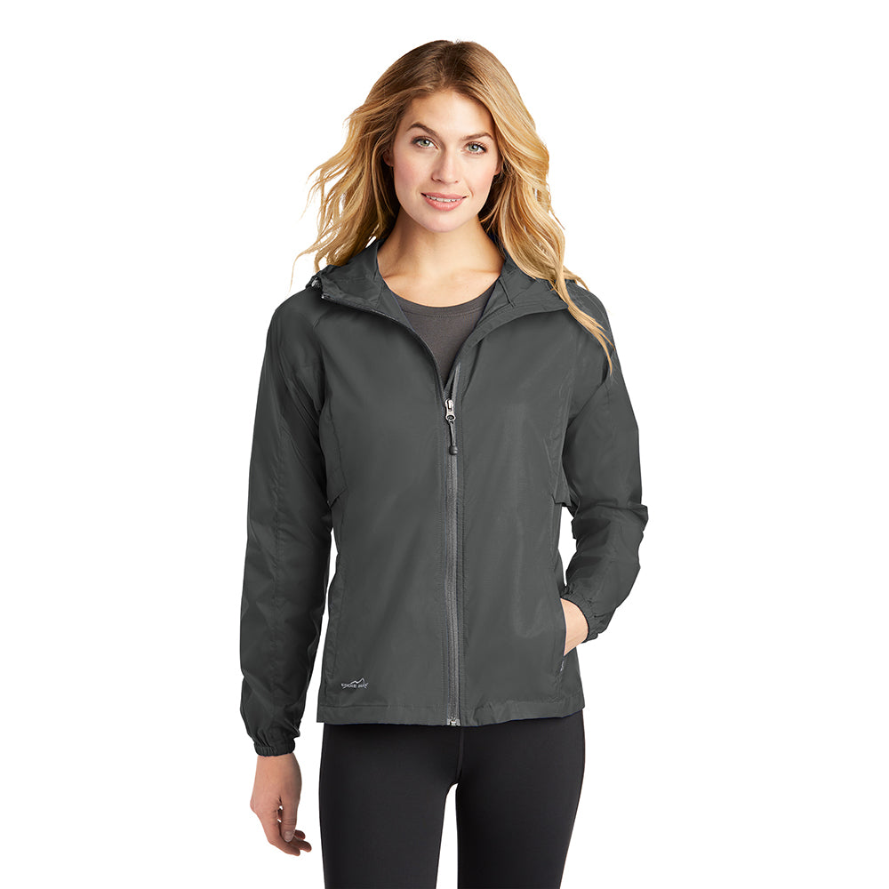 Eddie Bauer Women's Packable Wind Embroidered Jacket - Grey Steel