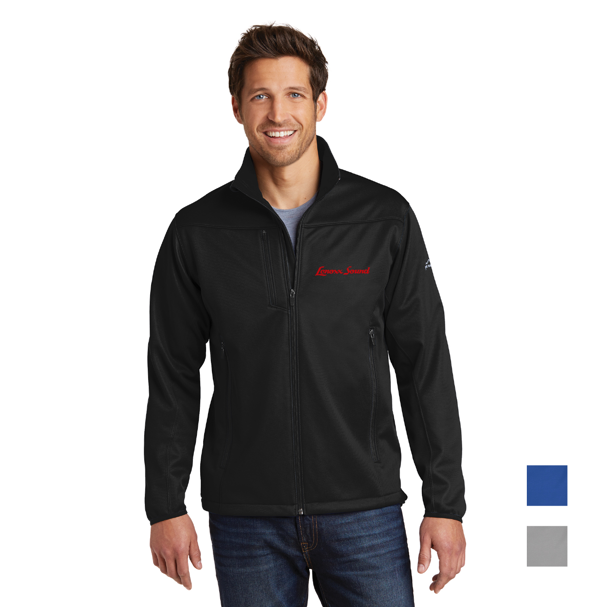 Eddie Bauer Weather-Resist Soft Shell Embroidered Jacket - Black (PMS BLACK C)