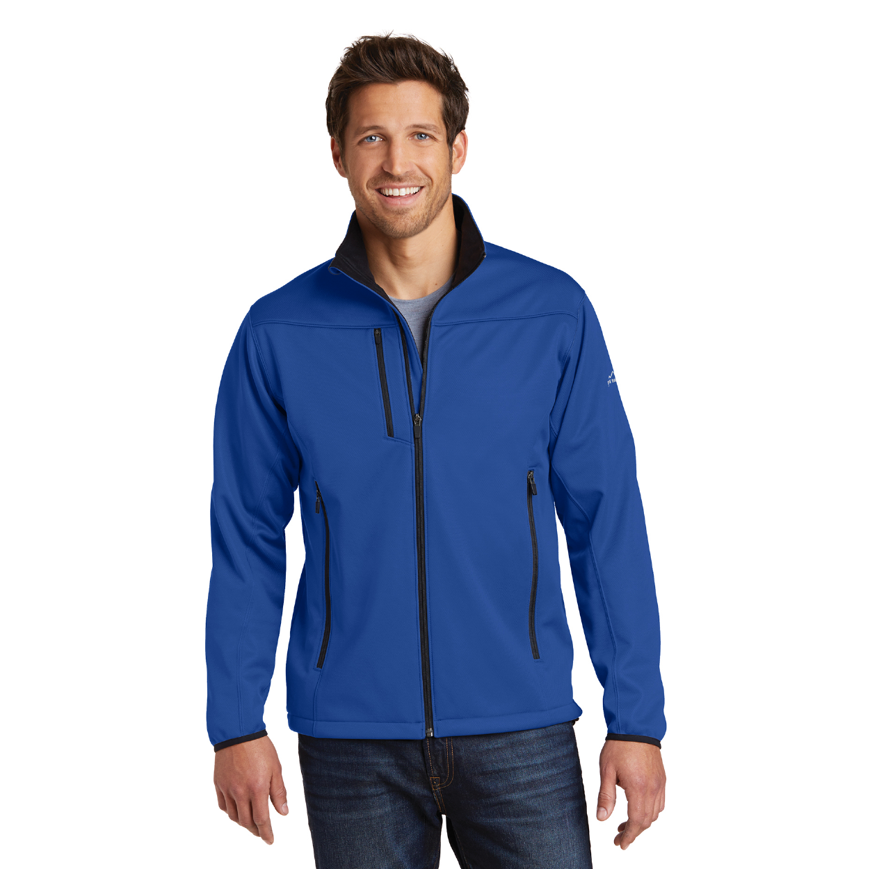 Eddie Bauer Weather-Resist Soft Shell Embroidered Jacket - Cobalt Blue (PMS 654C)