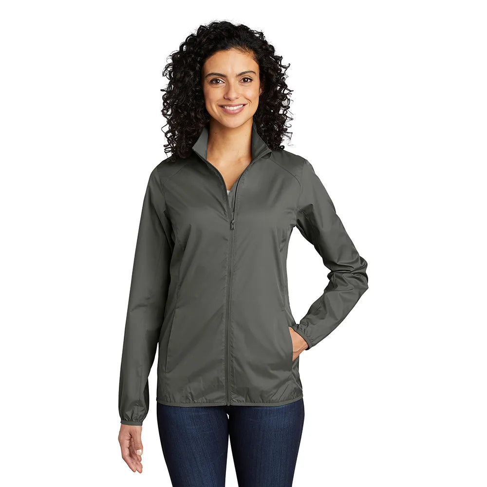Port Authority Women's Zephyr Full-Zip Embroidered Jacket Decorated - Grey Steel