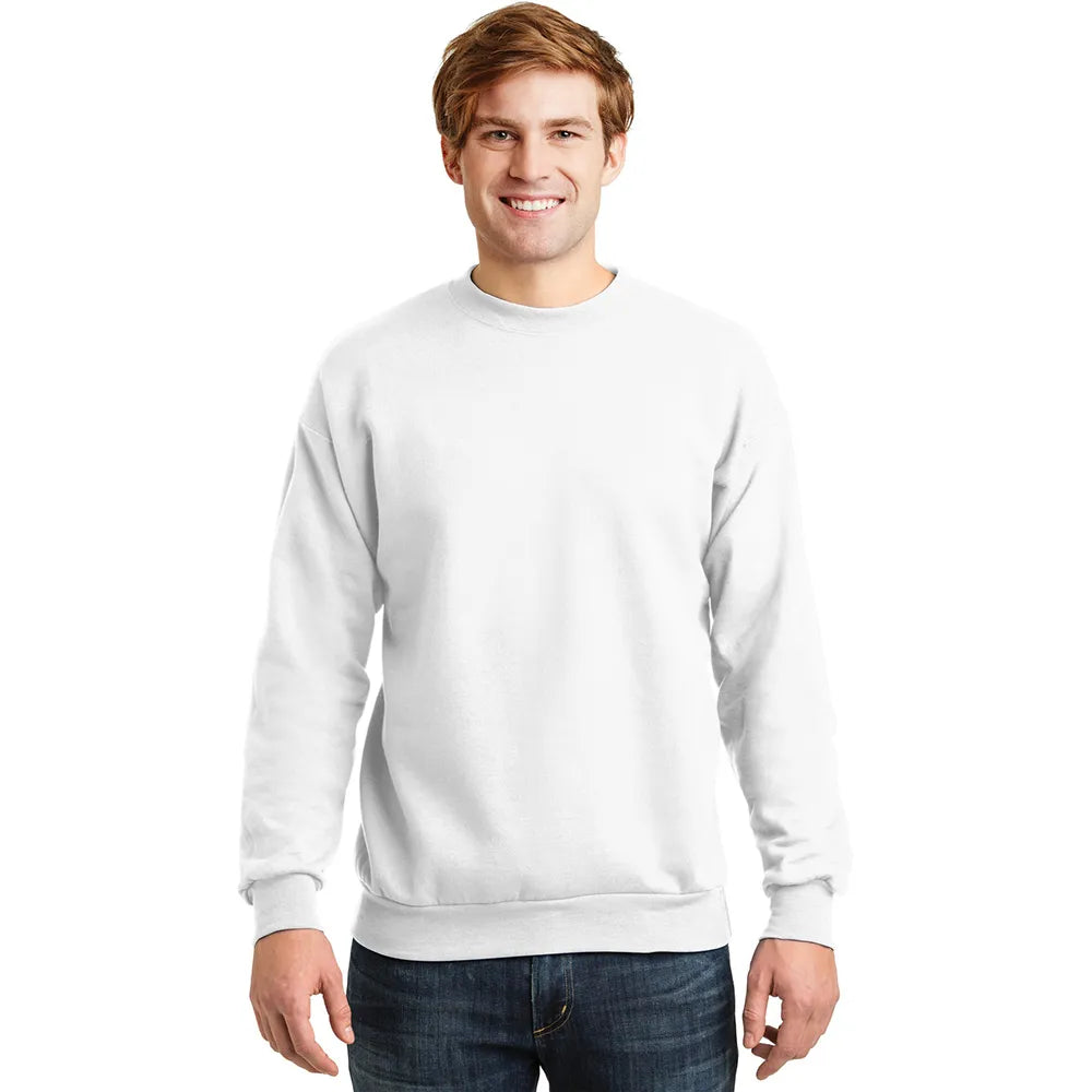 Hanes - EcoSmart Crewneck Sweatshirt Decorated - White