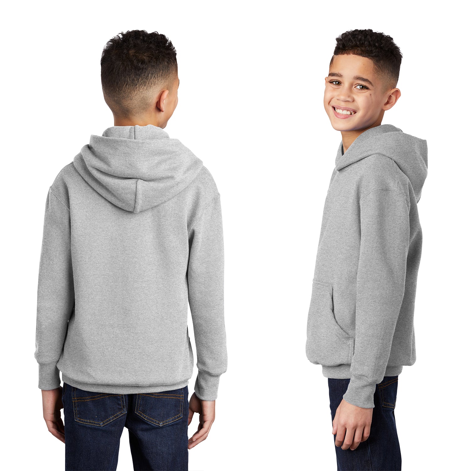 Port & Company Youth Core Fleece Pullover Hooded Sweatshirt Decorated