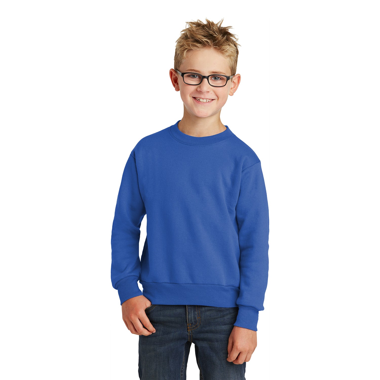 Port & Company Port & Company Youth Core Fleece Crewneck Sweatshirt - Royal Blue (PMS 2133C)
