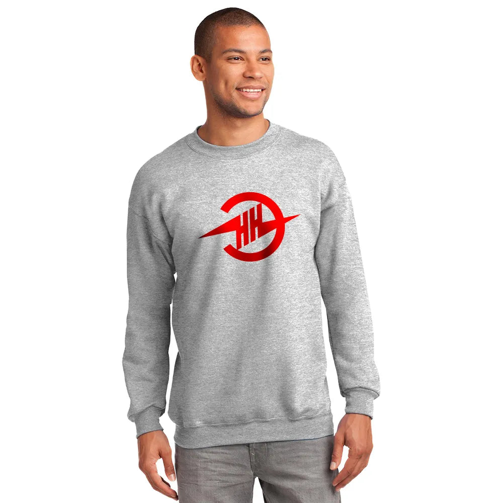 Port & Company Essential Fleece Crewneck Sweatshirt Decorated - Ash Grey
