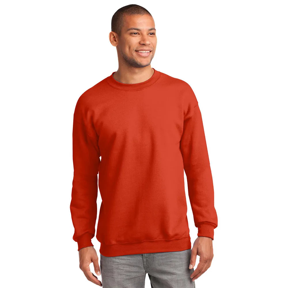 Port & Company Essential Fleece Crewneck Sweatshirt Decorated - Orange