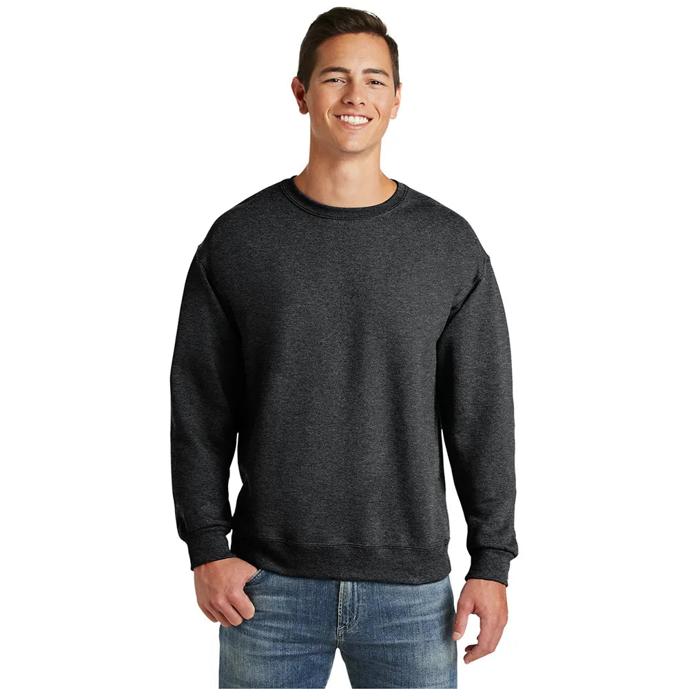 JERZEES SUPER SWEATS NuBlend Crewneck Sweatshirt Decorated - Black Heather
